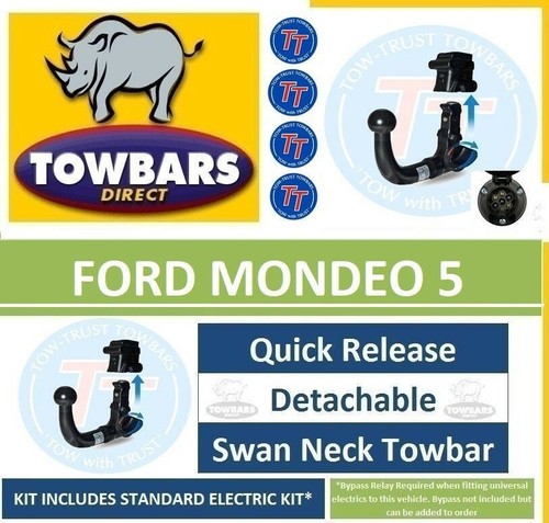 Detachable swan neck towbar - detachable,