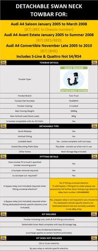 Detachable swan neck towbar - swan,